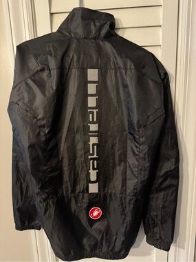 Castelli Men's Black Packable Windbreaker Cycling Jacket